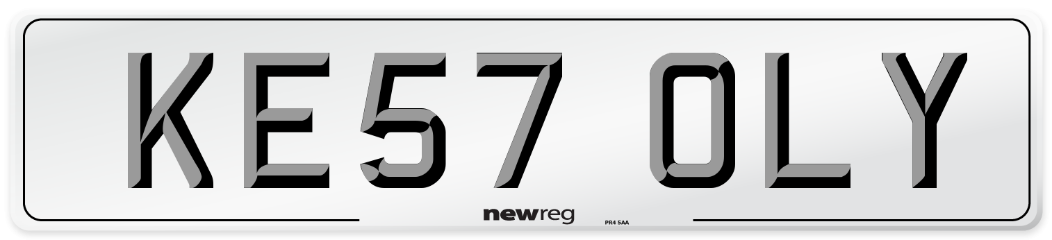 KE57 OLY Number Plate from New Reg